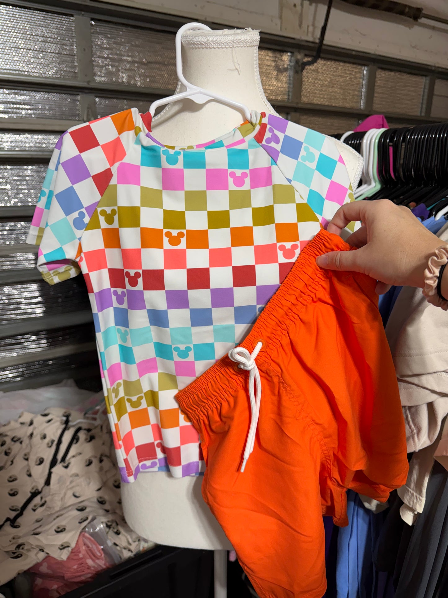 Mickey Checkered Boys Bathingsuit
