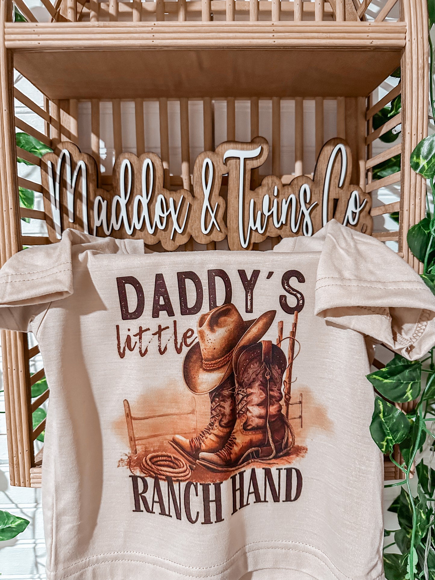 Daddys Ranch Hand Bubble Romper