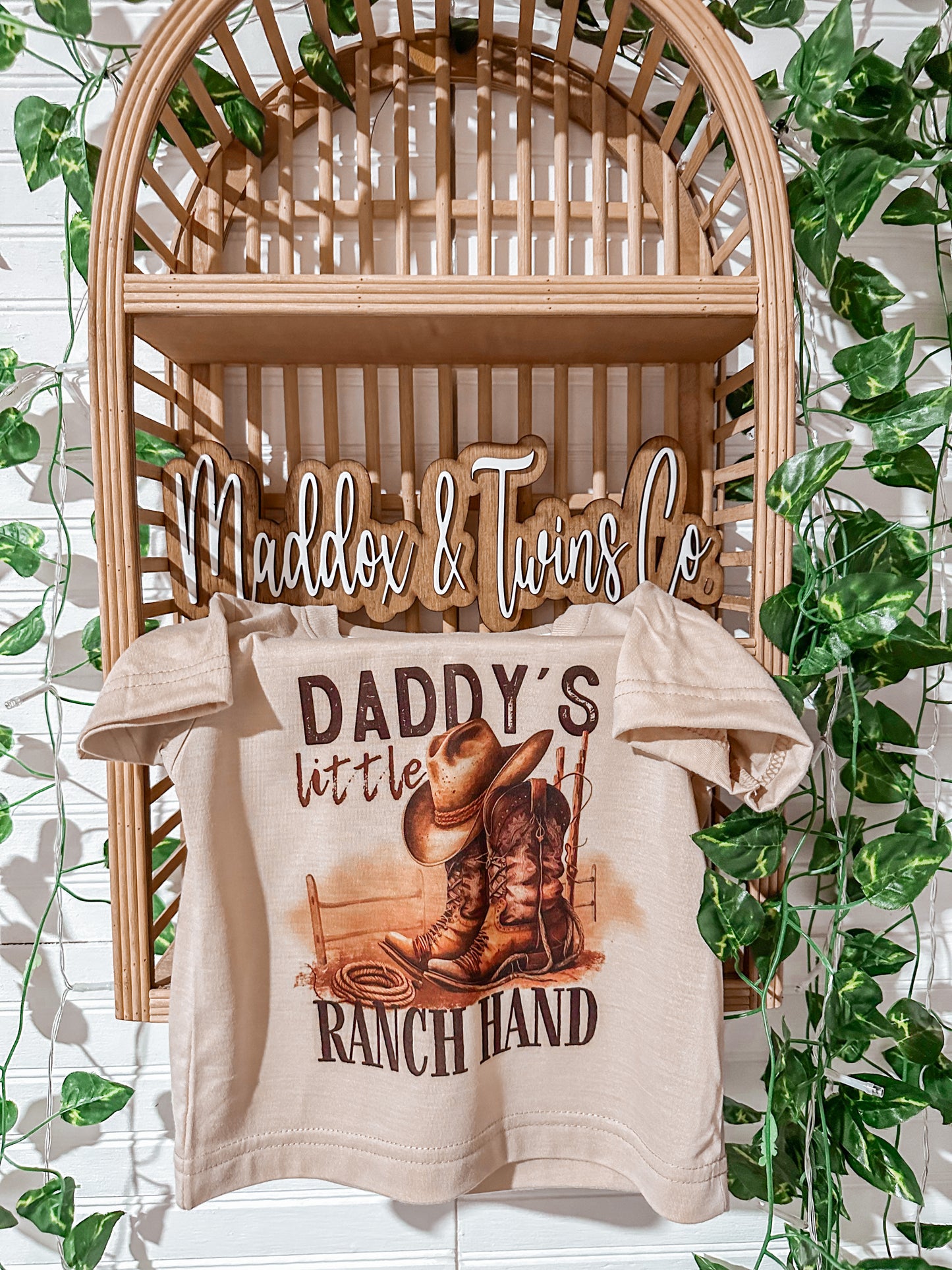 Daddys Ranch Hand Bubble Romper