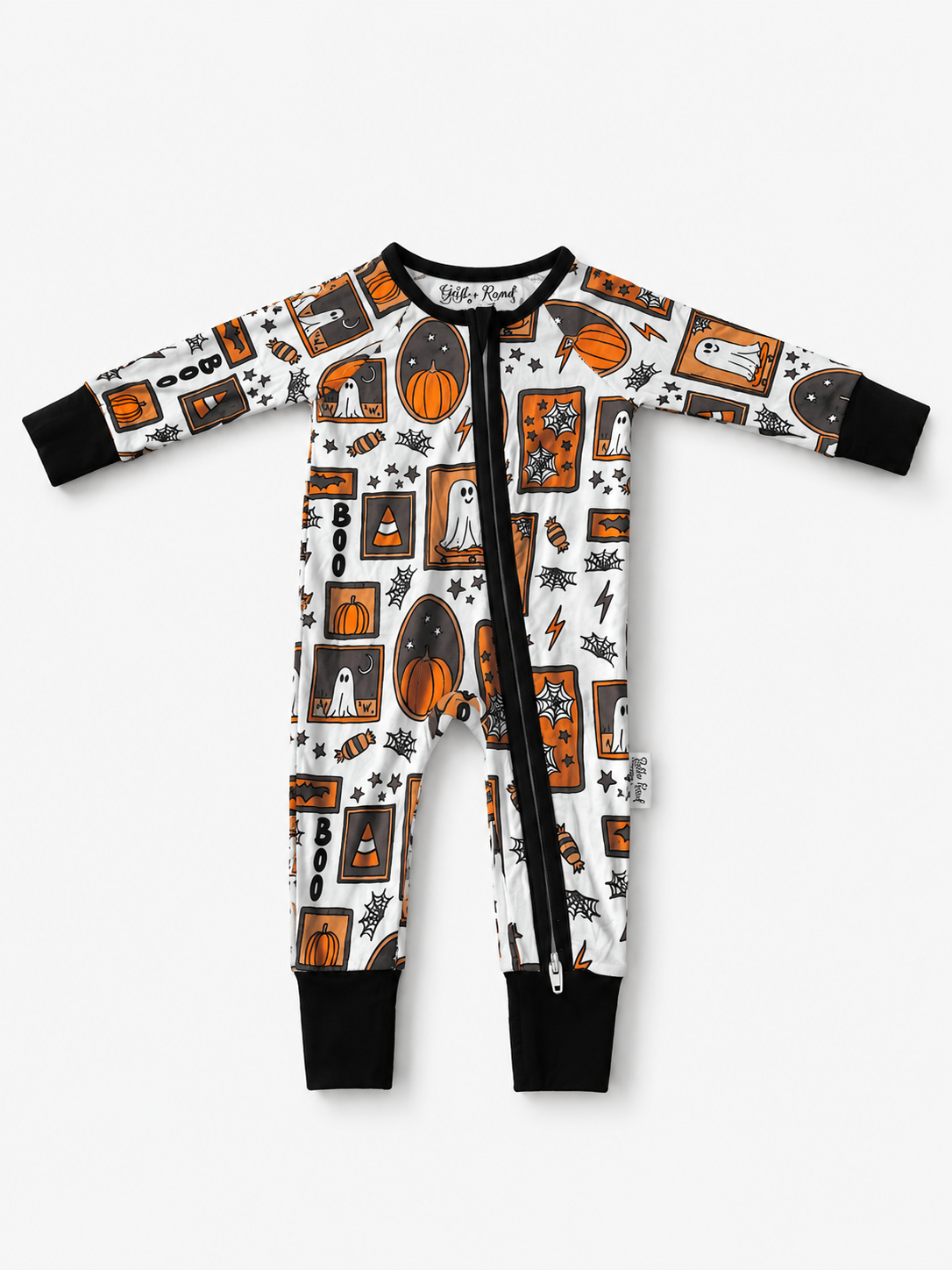 Halloween Frames Zippered Sleepwear