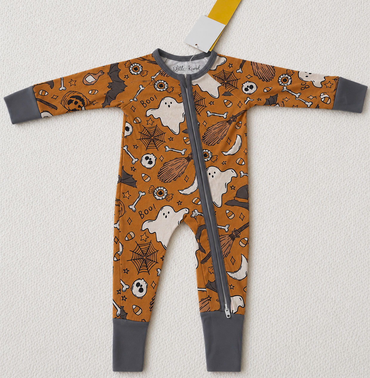 Ghostly Hollows Zippered Sleepwear